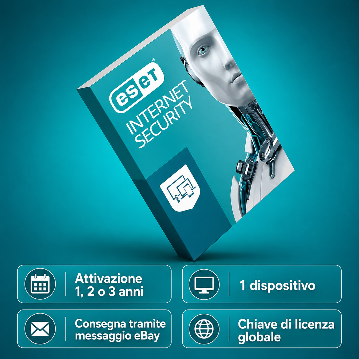 Eset Internet Security 2026 - 1 2 3 Years 1 PC - Worldwide Activation