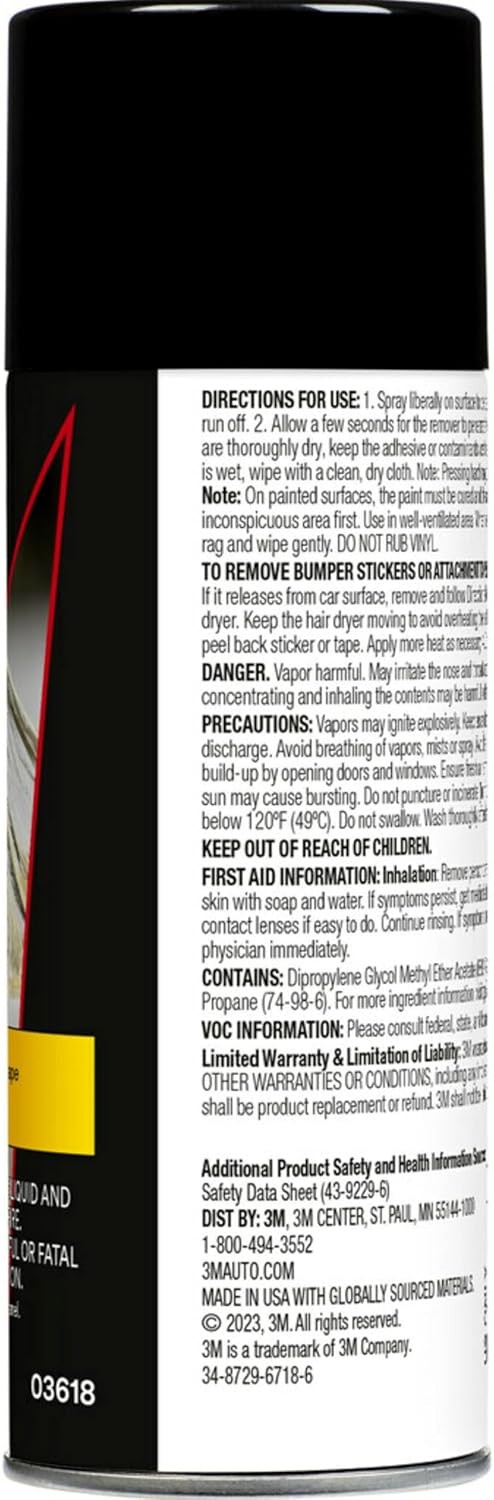 3M Adhesive Remover 12 oz. Quickly Remove Adhesive Attachment Tape Tar Wax