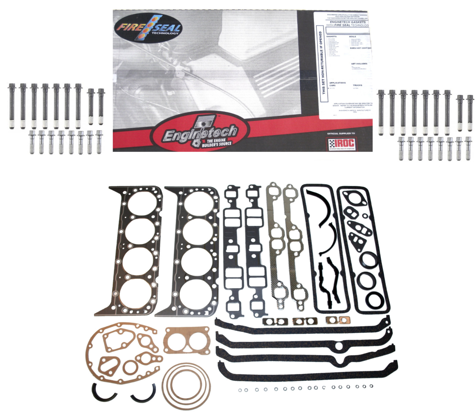 Engine Rebuild Overhaul Gasket Set w Head Bolts for 1975-1985 Chevrolet 305 5.0L