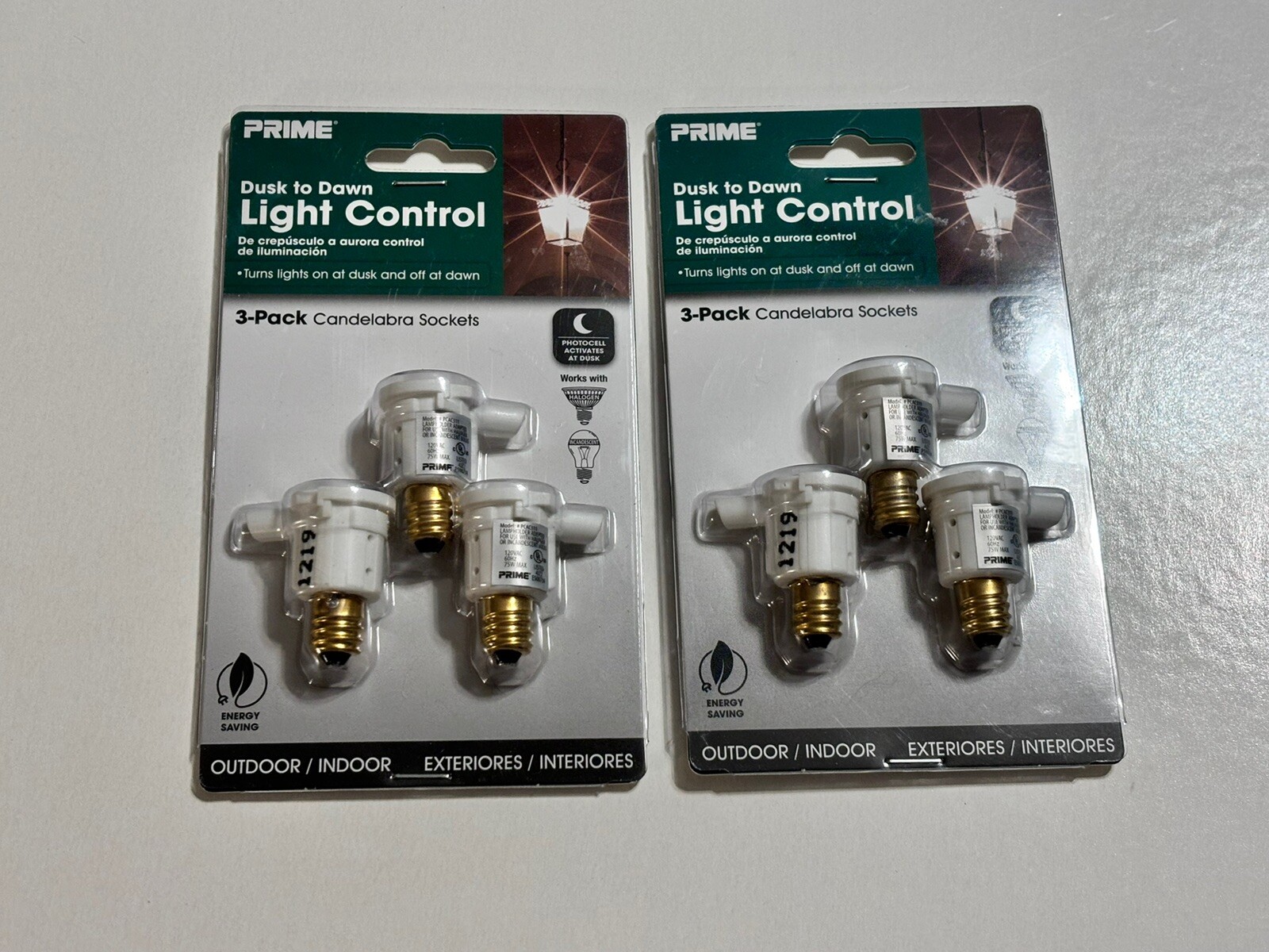 Prime Dusk To Dawn Light Control Sockets 6pc