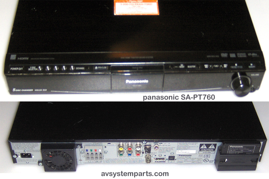 Panasonic SC/SA-PT760 5.1Ch 1000W  5 Disk DVD Home Theater Receiver (ONLY)