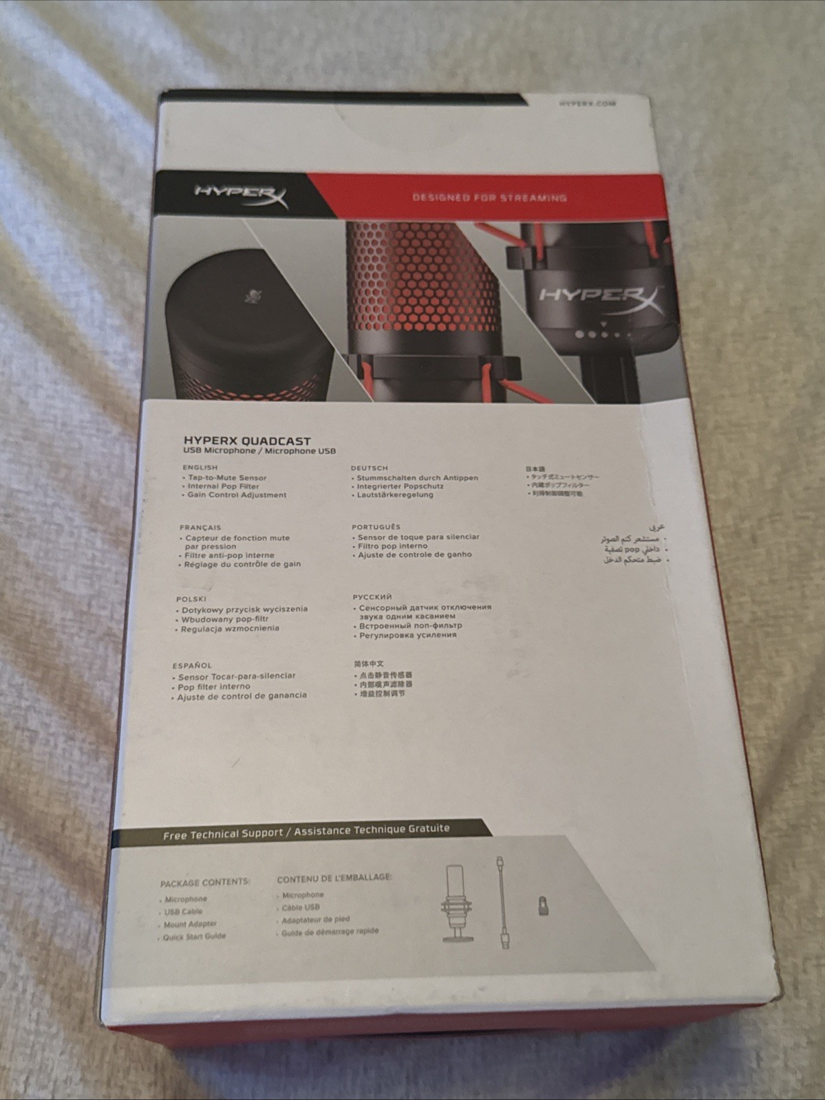 HyperX QuadCast USB Condenser Gaming Microphone For PS4/PS5/PC/Mac