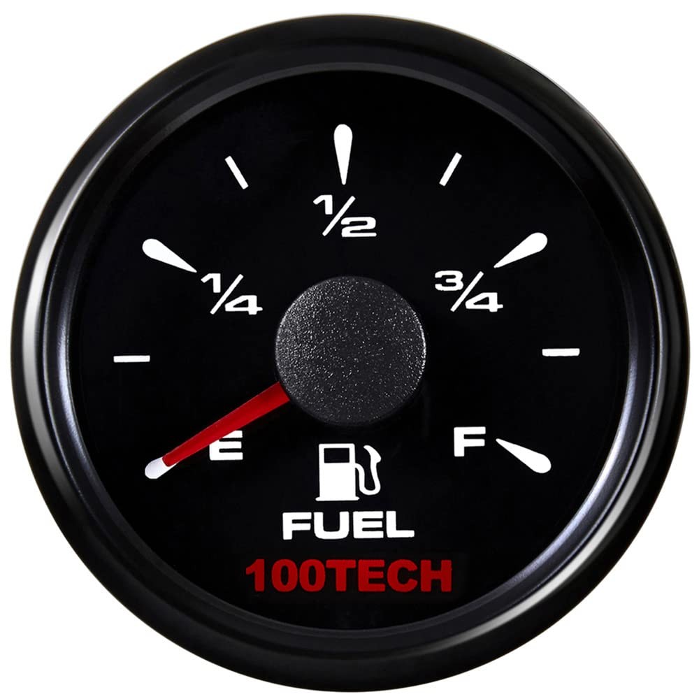 100TECH Boat Fuel Gauge Marine Fuel Gauge for Boat RV Yacht Car Truck, Motorcycl