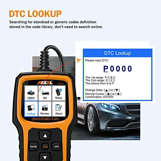ANCEL AD410 OBD2 Scanner Car Diagnostic Scan Tool Check Engine Fault Code Reader
