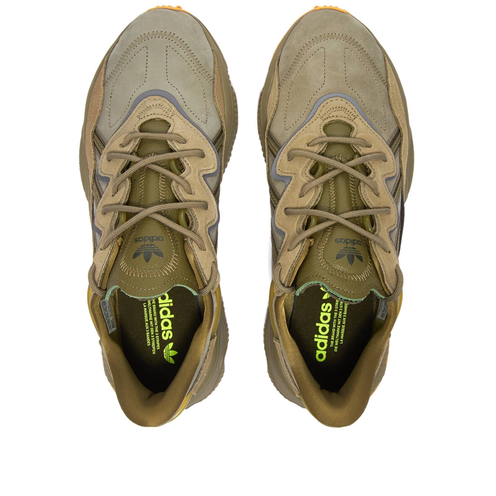 Adidas Originals Ozweego Men’s Sneaker Running Shoe Olive Athletic Trainers #461