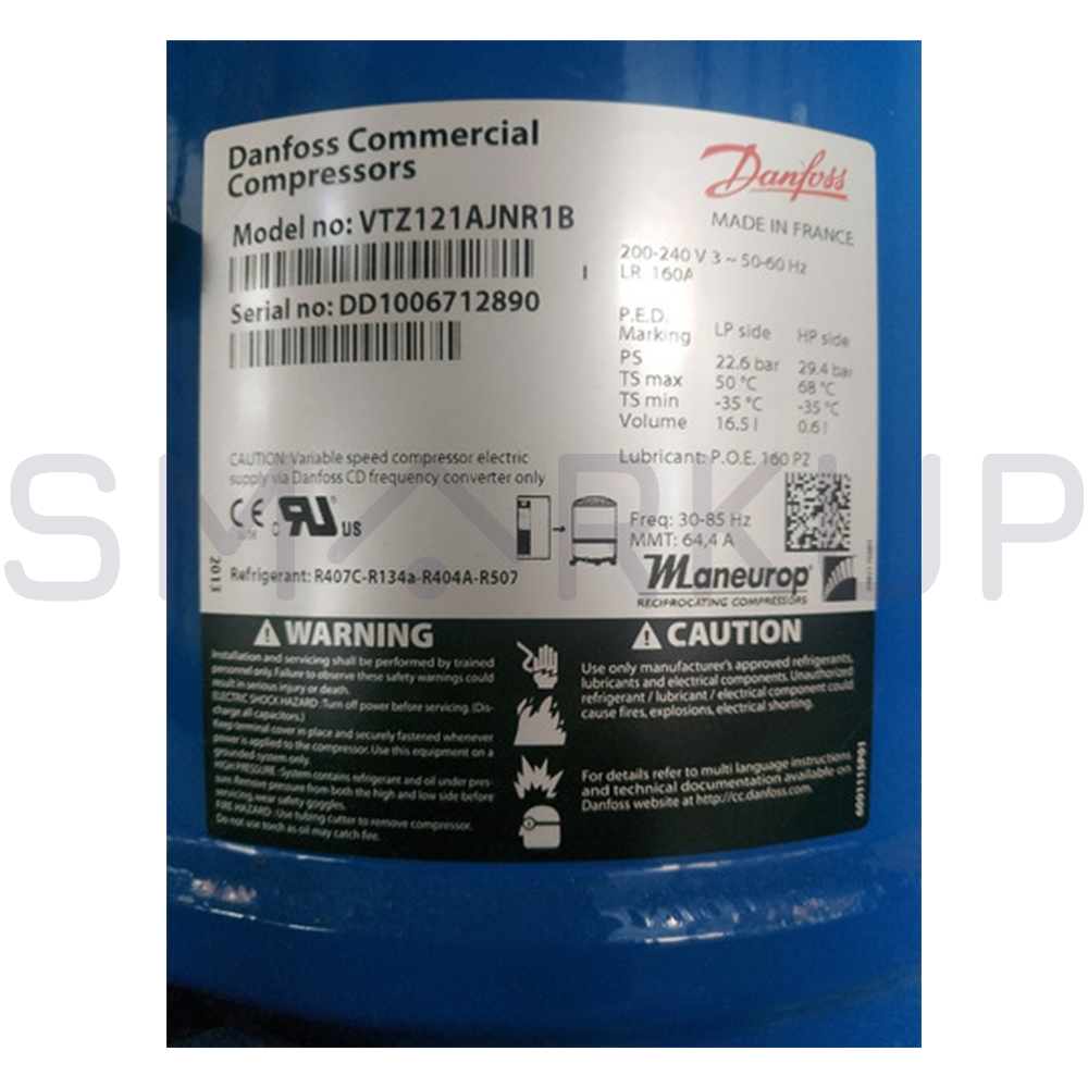 New In Box DANFOSS VTZ121AJNR1B Compressor