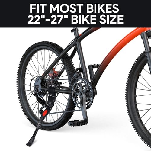 Bike Kickstand, Adjustable Aluminium Alloy Bike Stand black