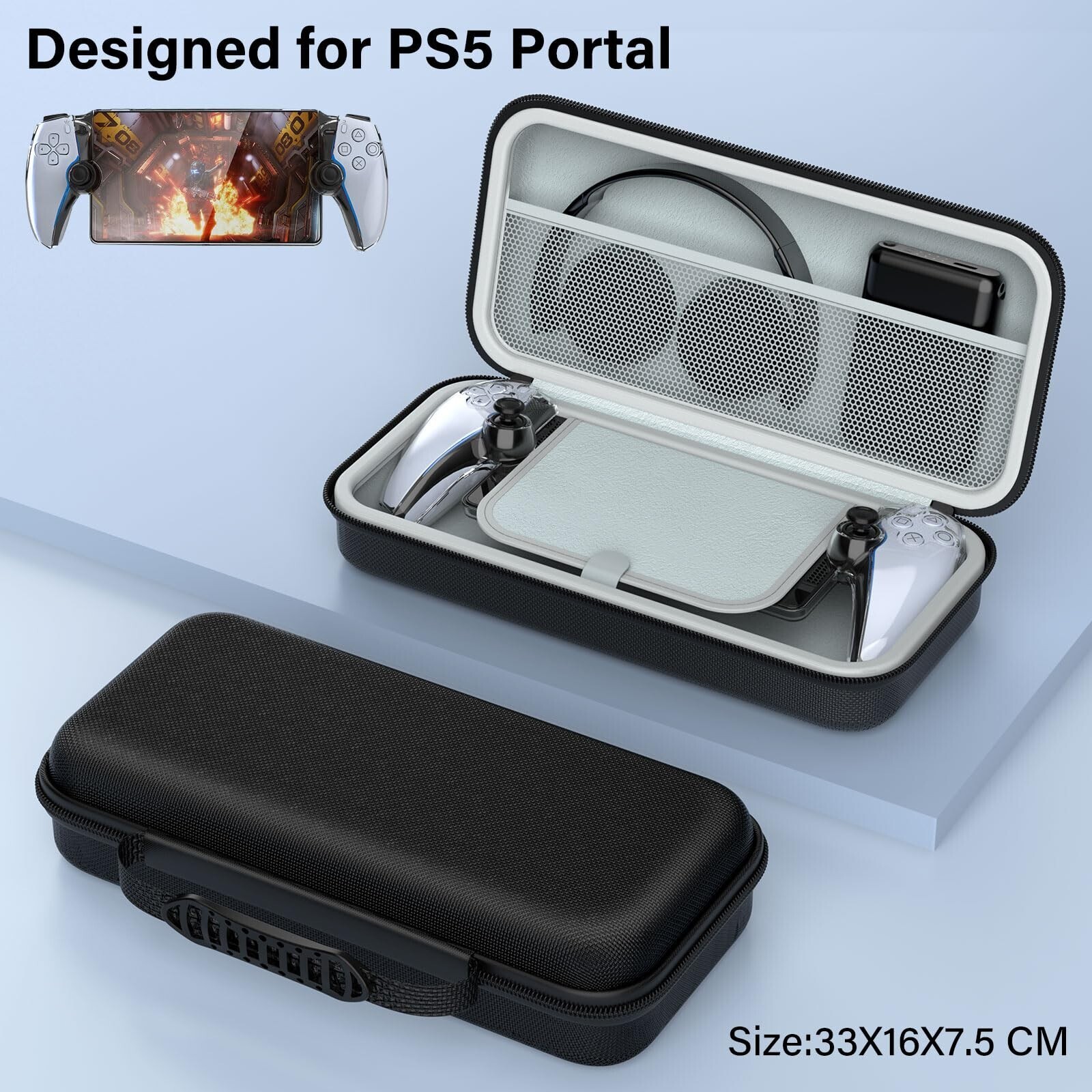 HEYSTOP Carrying Case for PlayStation Portal Remote Player Screen Protector 💯