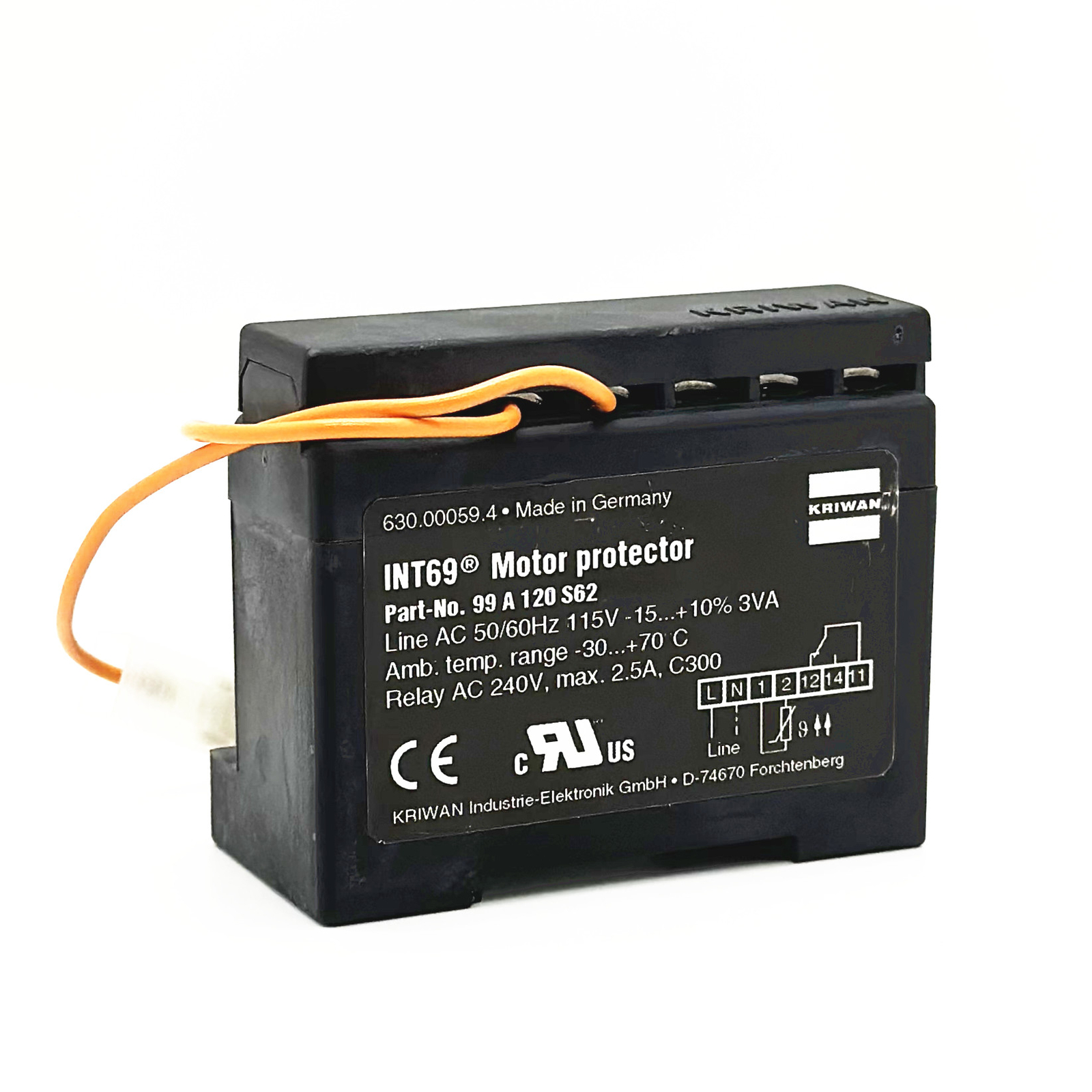 1pcs KRIWAN Motor Protector Module INT69 99A120S62 AC115V