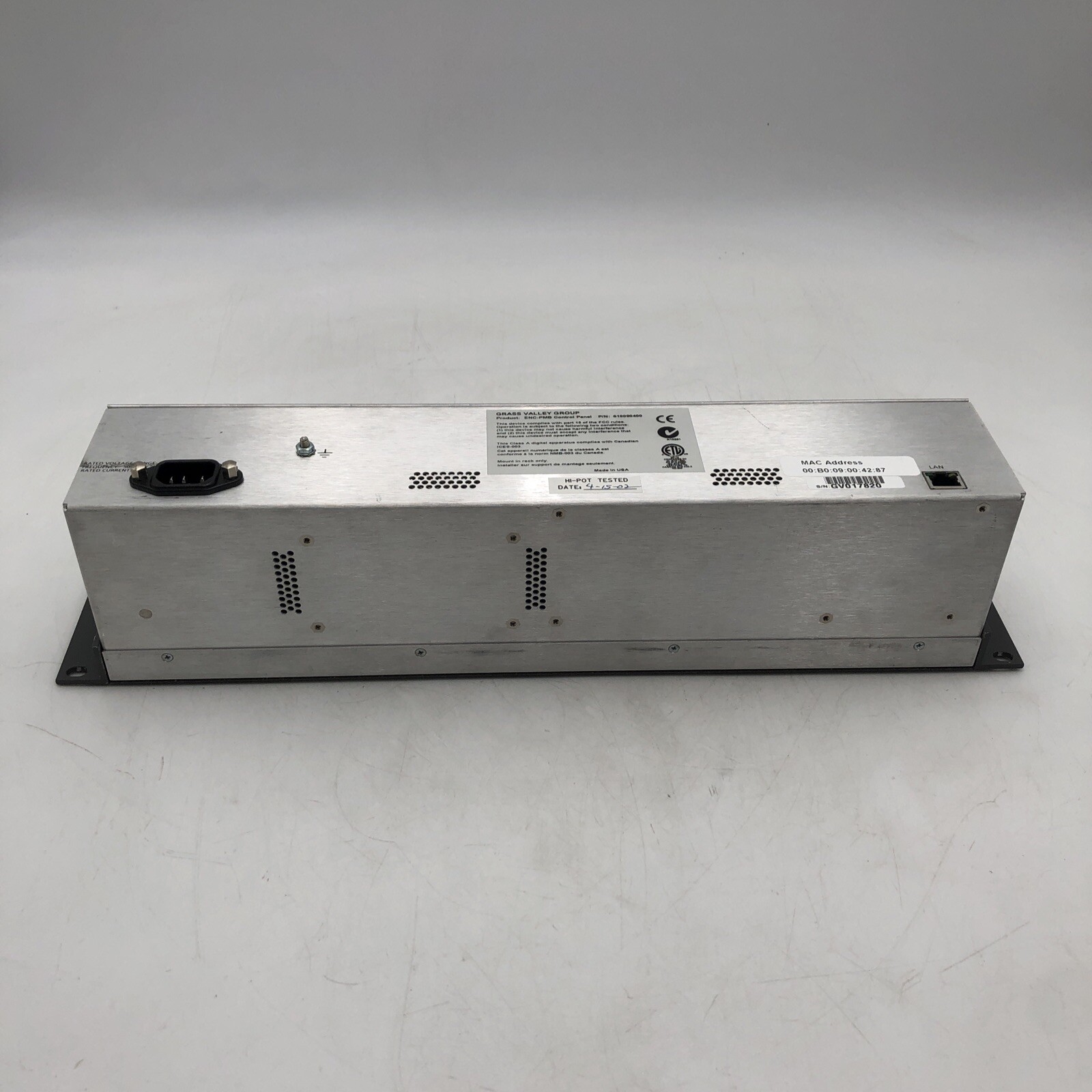 USED Grass Valley Encore/Prelude PMB Control Panel POWER TESTED READ E