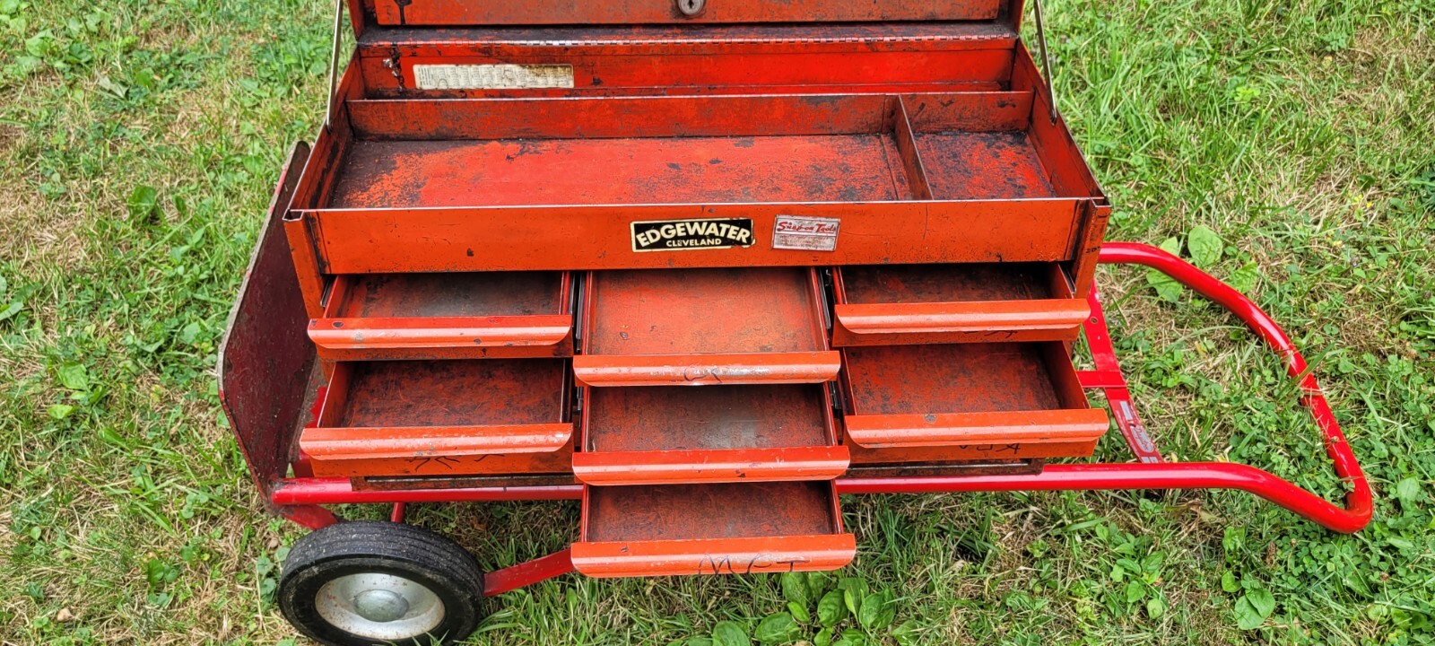 Vintage Red Snap-On 9 Drawer Heavy Duty Tool Chest