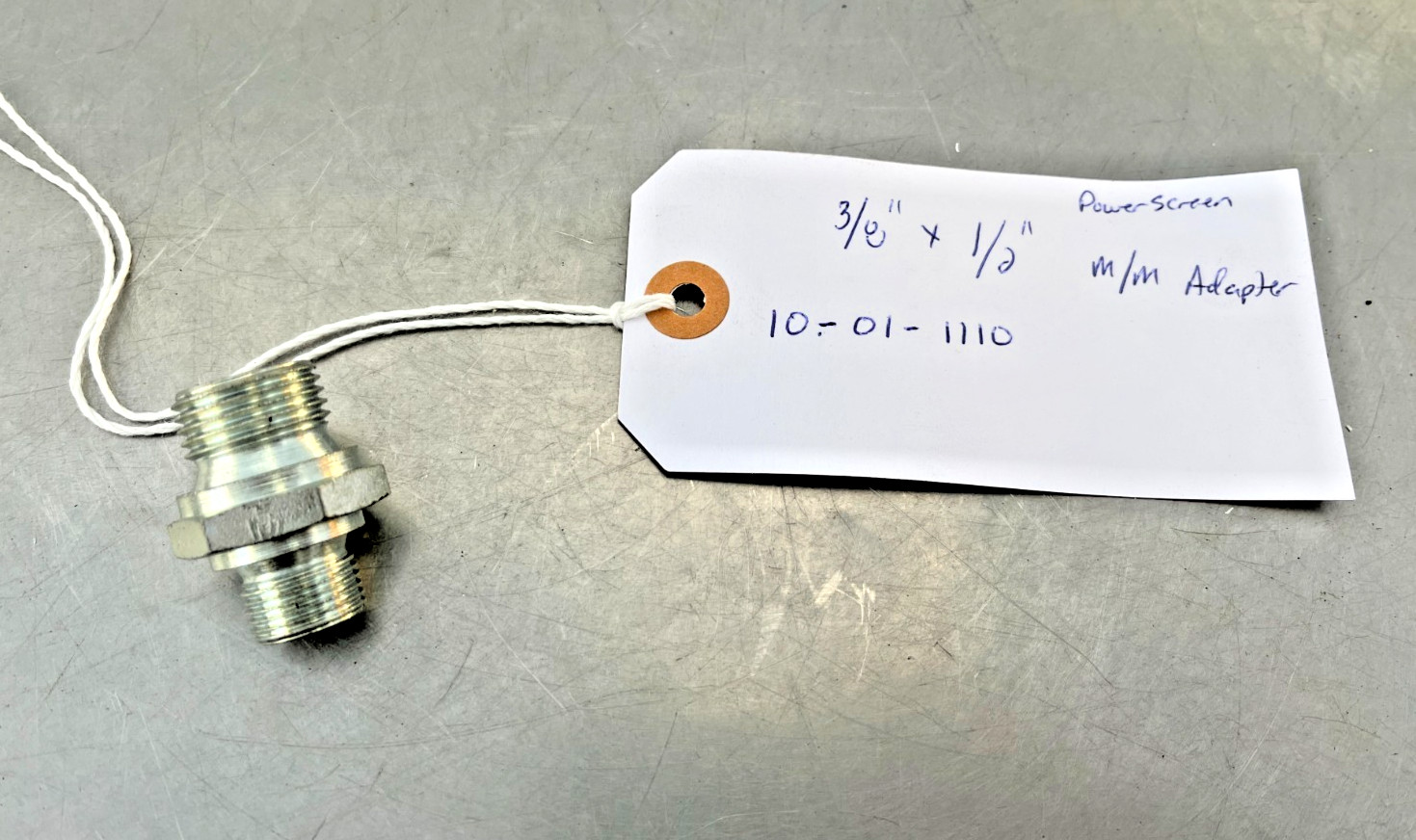 10.01-1110  Power Screen  3/8" x 1/2"  MM Adapter  Male to Male .375 x .5