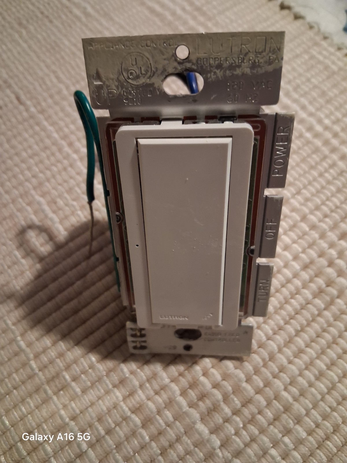 Lutron Radio RA RAS-8LM Lighting Control Multi Location Switc white