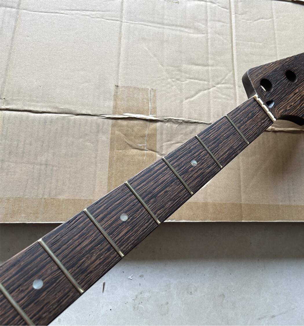 High-end DIY Wenge electric bass guitar neck parts 20 frets bone nut matte