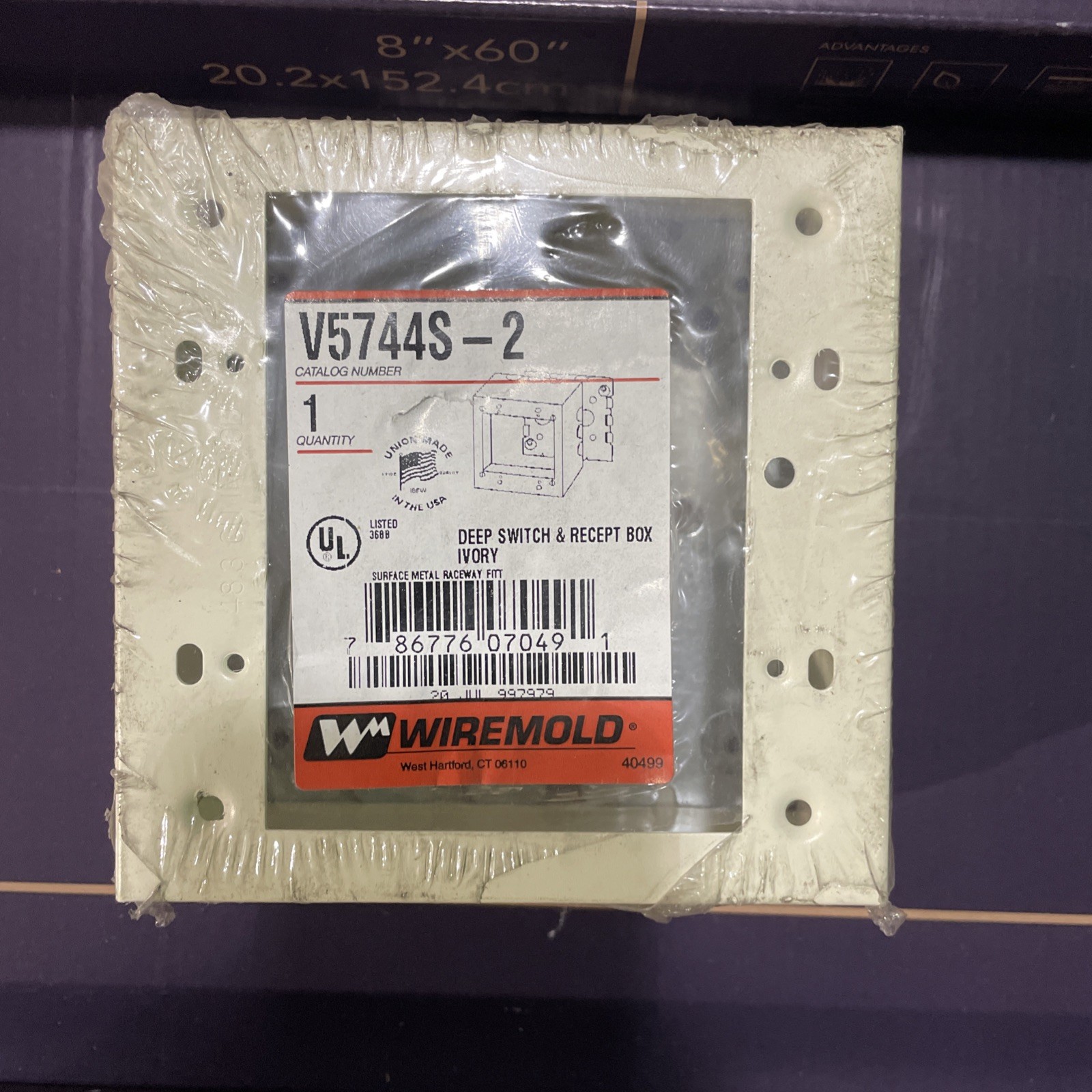 Legrand Wiremold V5744S-2 2-Gang Deep Device Box V500/V700 Series Raceway