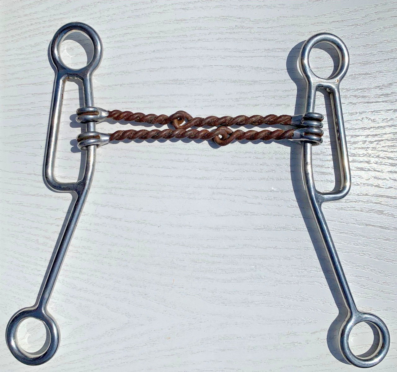 Western Horse Bit - Double Twisted. Sweet Iron Wire 5-1/2 In. Mouth, Gag Snaffle