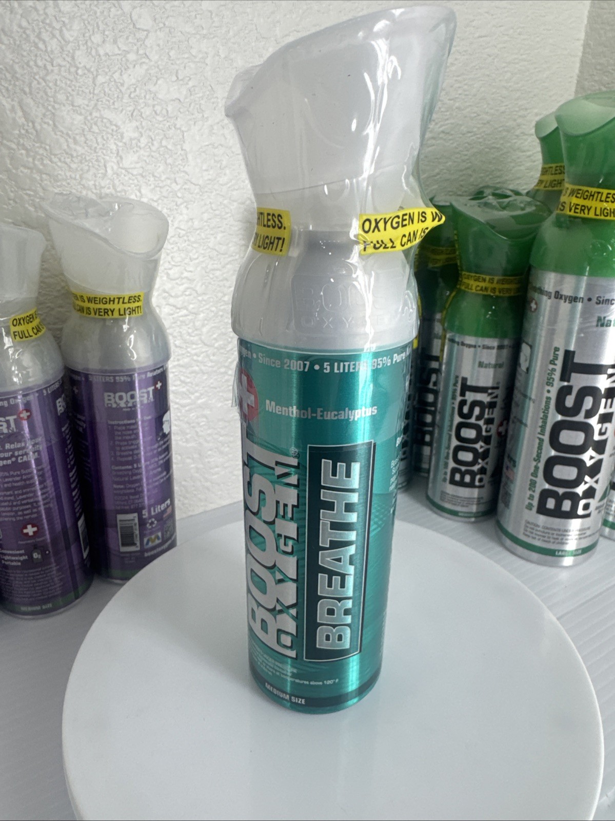Boost Oxygen Energy Menthol-Eucalyptus 5 Liter Medium Size🎈FREE SHIP🎈Breathe
