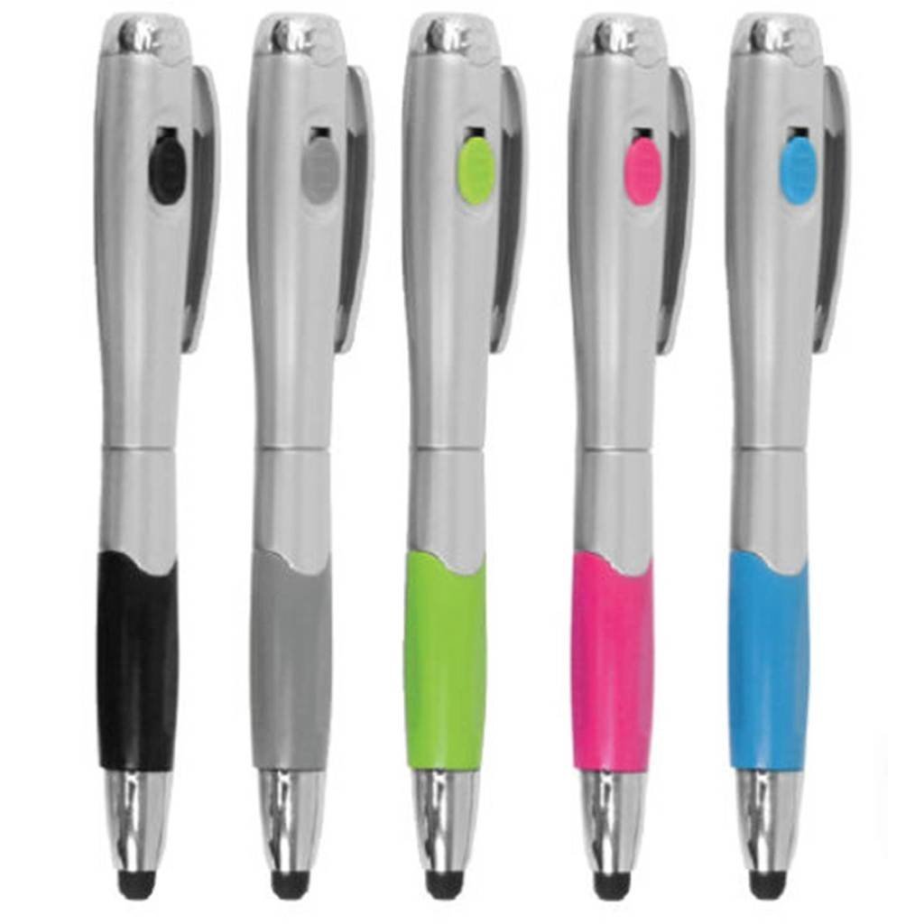 20pc 3-in-1 Capacitive Touch Screen Stylus + Ballpoint Pen + LED Flashlight iPad