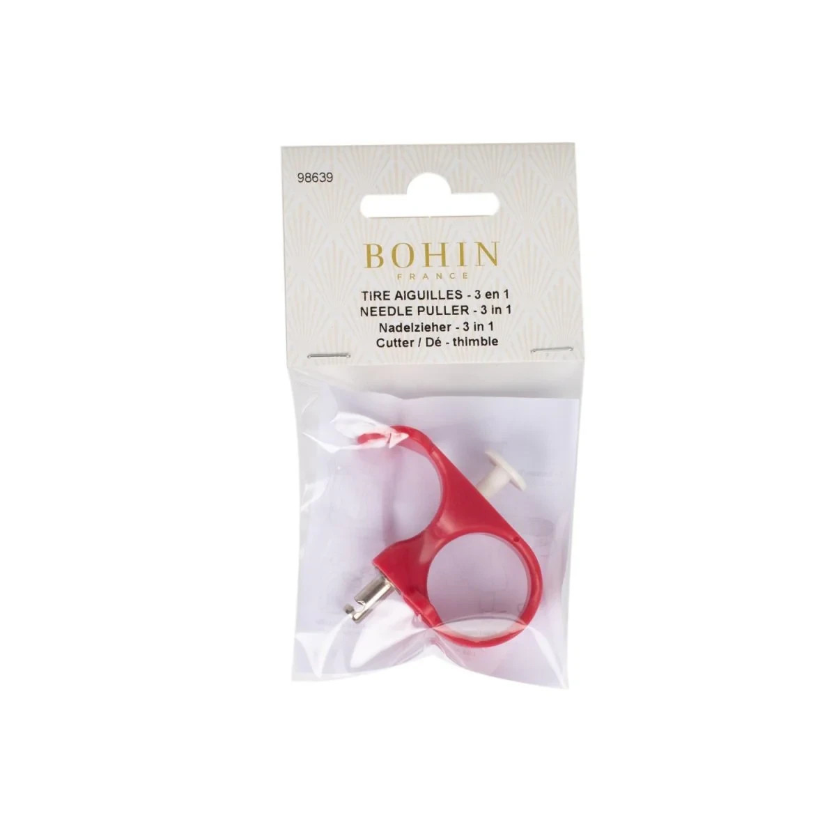 Bohin Needle Puller (Hedgehog) - 3 in 1 (needle puller, cutter, thimble)