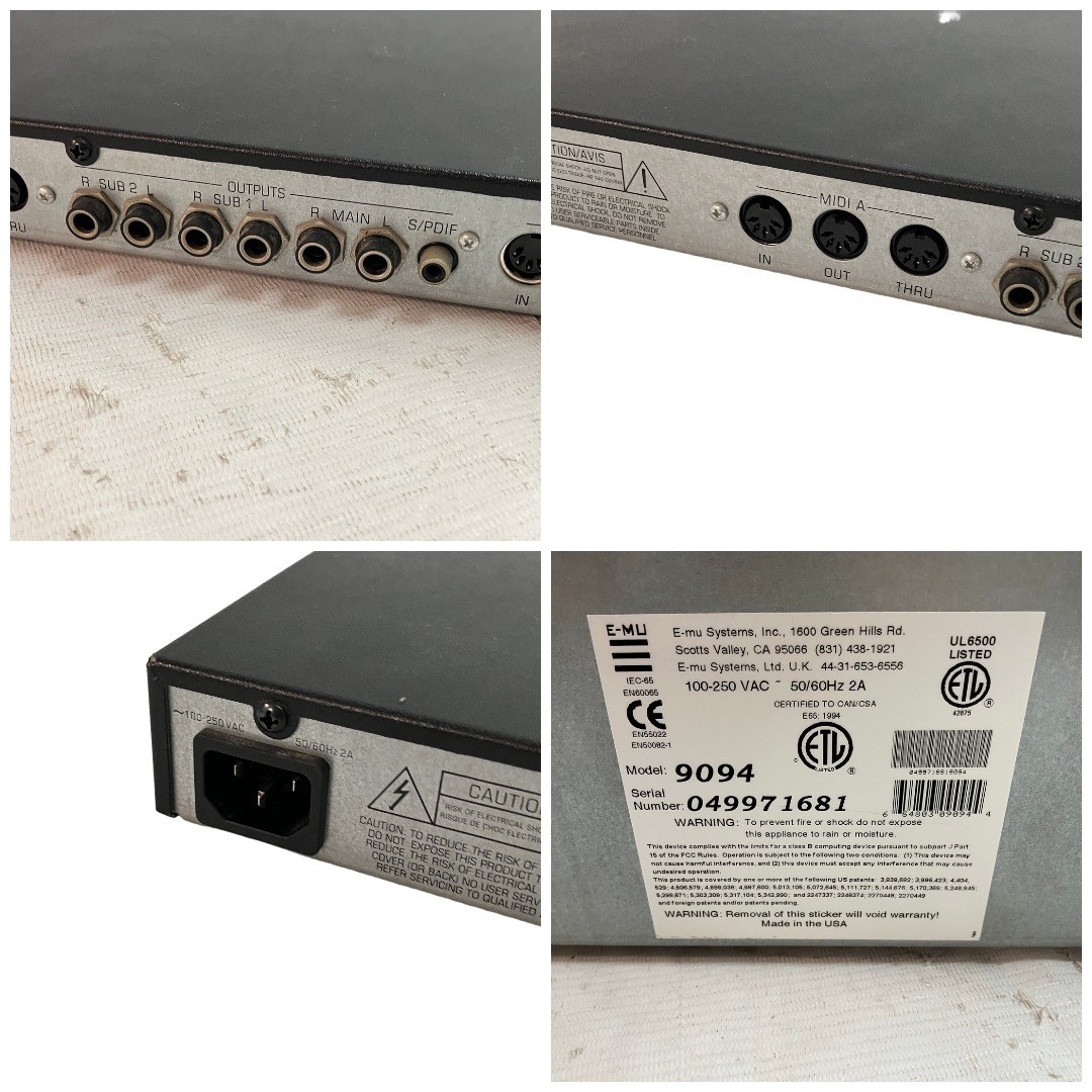 E-MU Proteus 2000 Model 9094 Sound Module Tested Working w/ Power Cord US Made