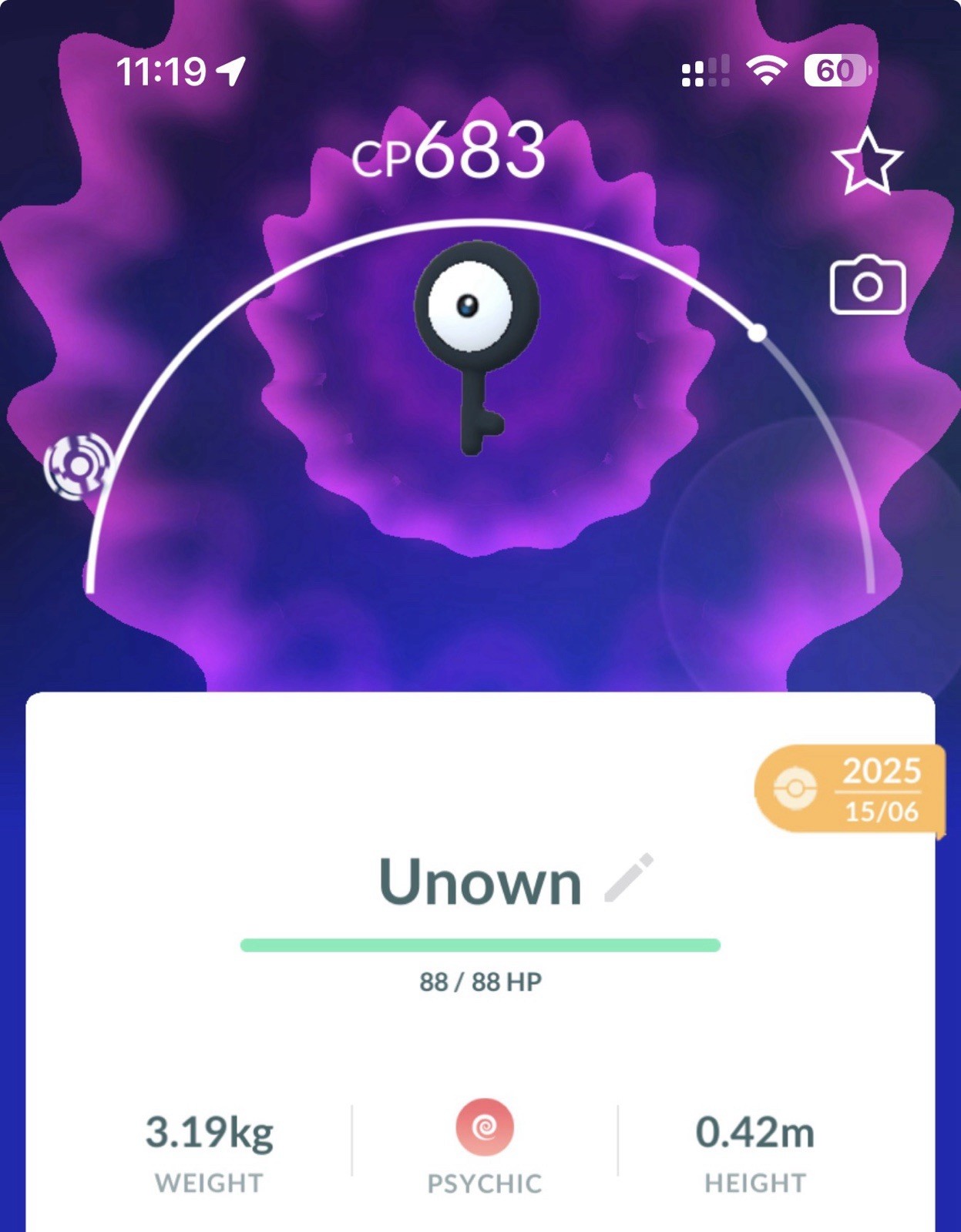 Pokemon Go - Unown Q - Normal (Not Shiny)