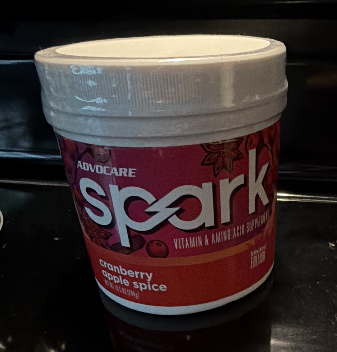 LOT OF 5 AdvoCare Spark Cranberry Apple Spice Energy Powder, 42 Servings
