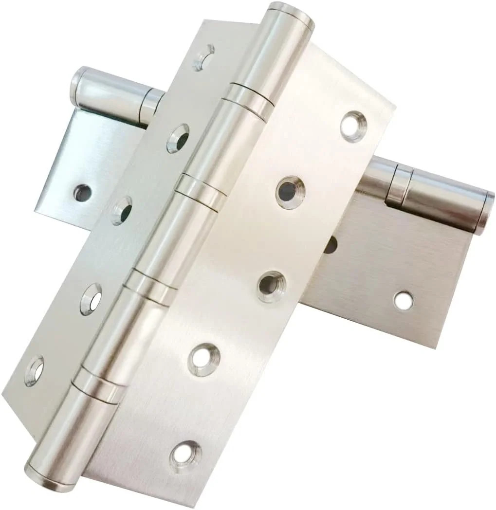 2 Pcs 5" Stainless Steel Ball Bearing Door Hinges with Square Corner for Heavy D
