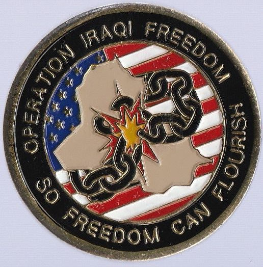 OIF So Freedom Can Flourish  Challenge Coin 1.75 " DIA