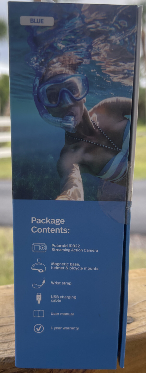 Polaroid iD922 Streaming Action Camera - Blue