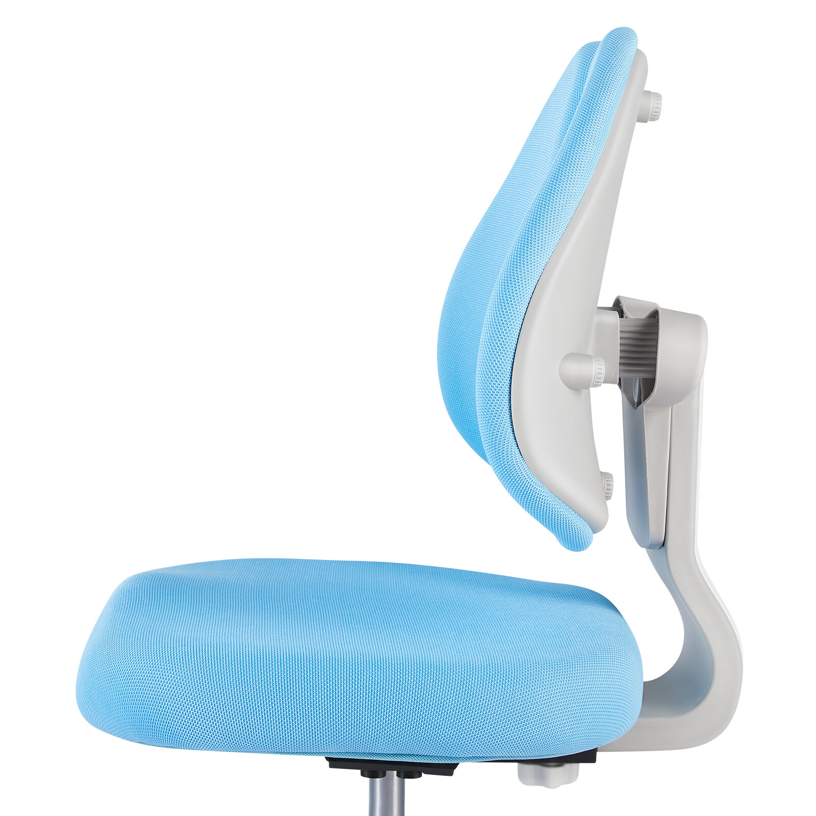 Blue Kids Study Chair Adjustable Height & Seat Depth Auto Brake Caster Boy Chair