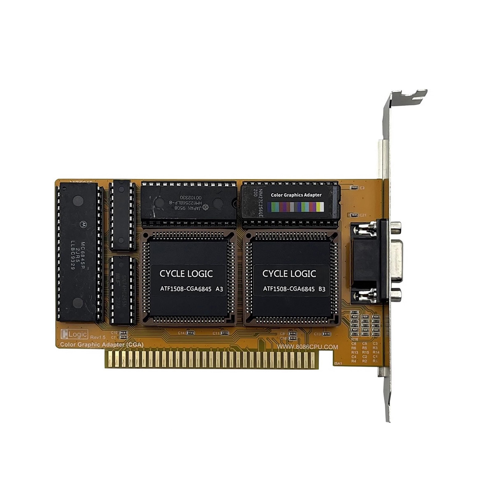 ISA CGA 6845 Color Graphics Vintage Card Computer Accessories For IBM PC