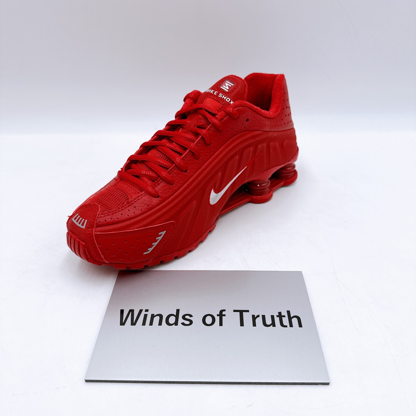 NIKE SHOX R4 GYM RED METALLIC SILVER IQ0608-687 Men's US 4.5 - 14 New