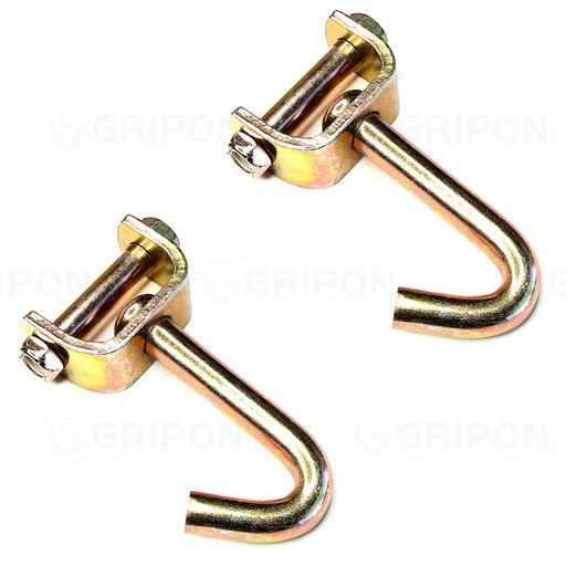 GRIPON (Pack of 2) Finger J Hook Idler Fitting with 2" Slot for 2inch Straps