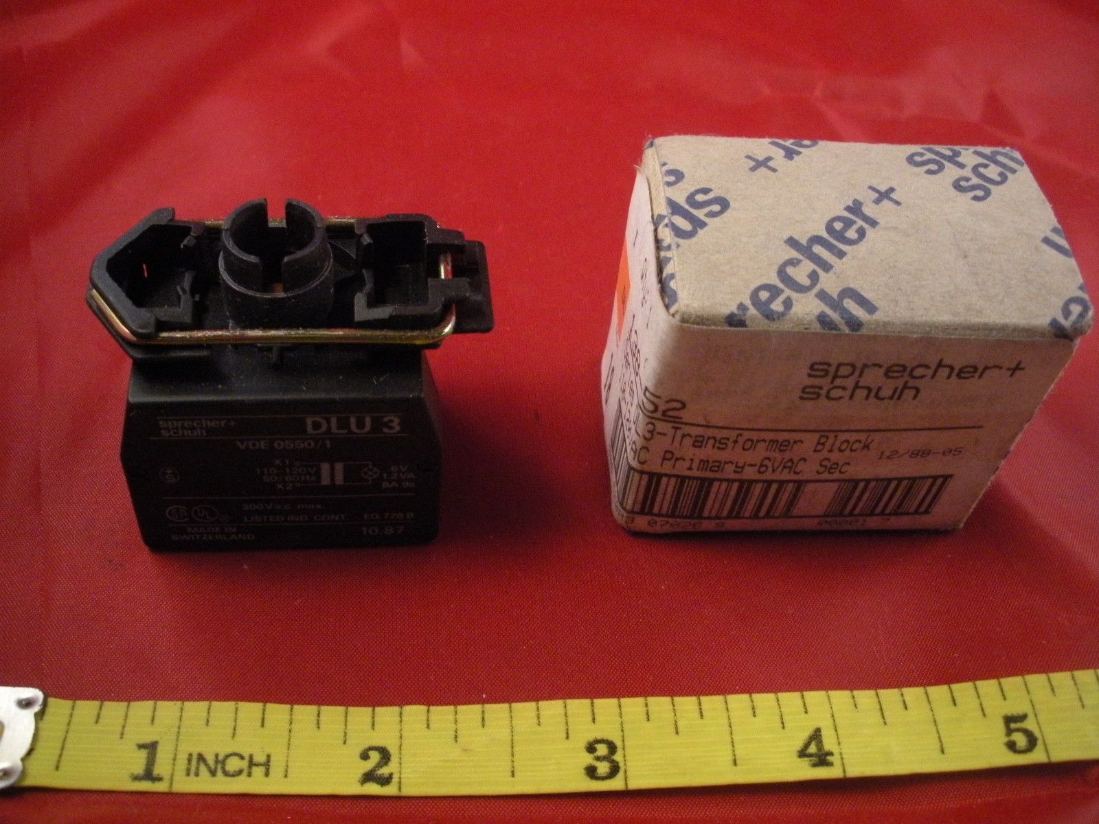 Sprecher Schuh 138-52 Series DL3 Transformer Block 110-120v ac DLU 3 Switch New