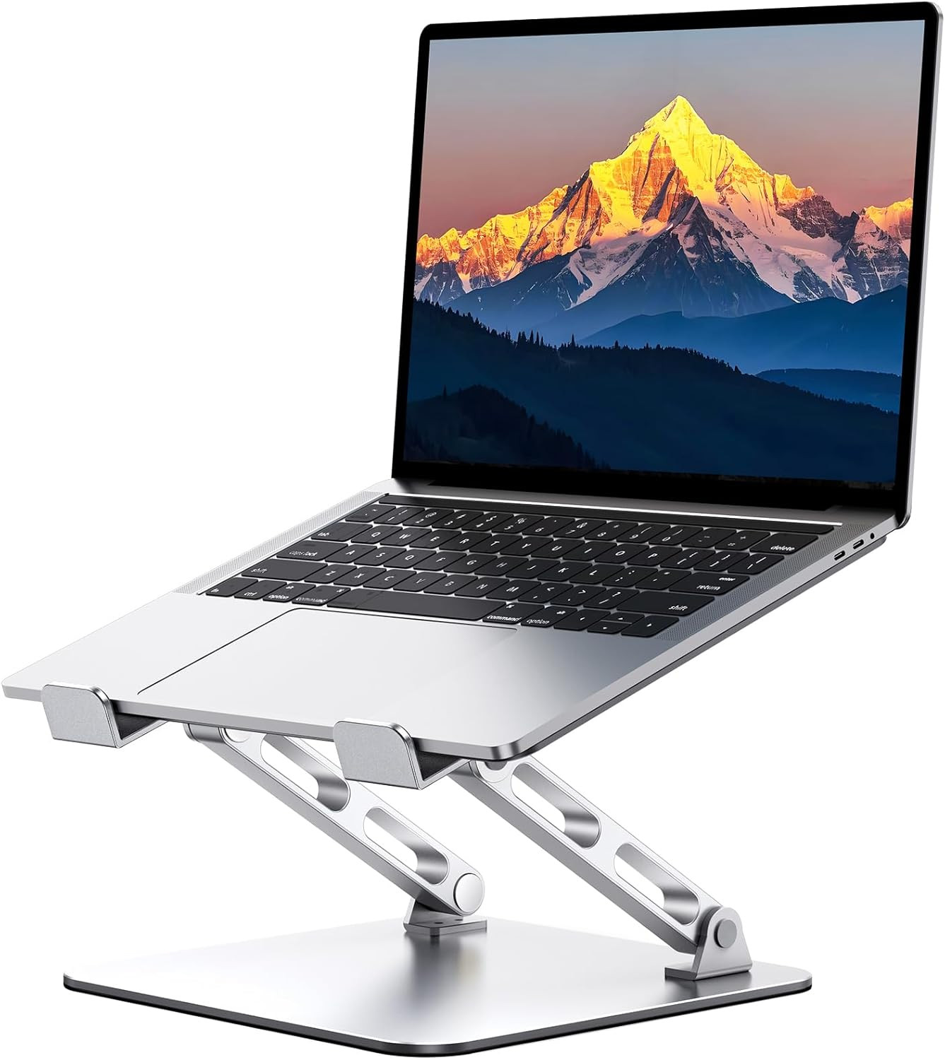 Laptop Stand for Desk Adjustable Height, Ergonomic Laptop Riser Holder with Dual