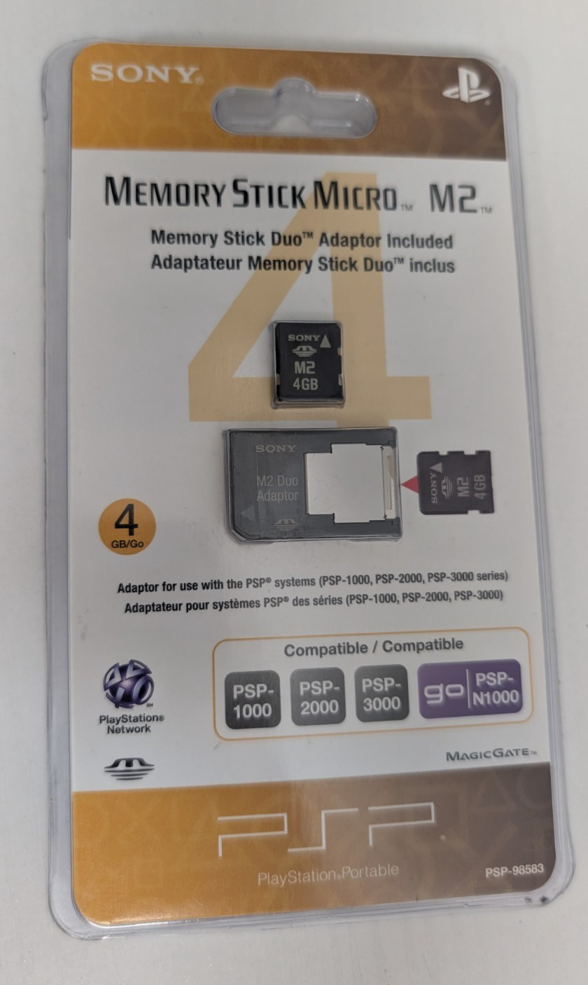 Sony PlayStation Portable PSP OEM Memory Stick Micro M2 4GB New in Package
