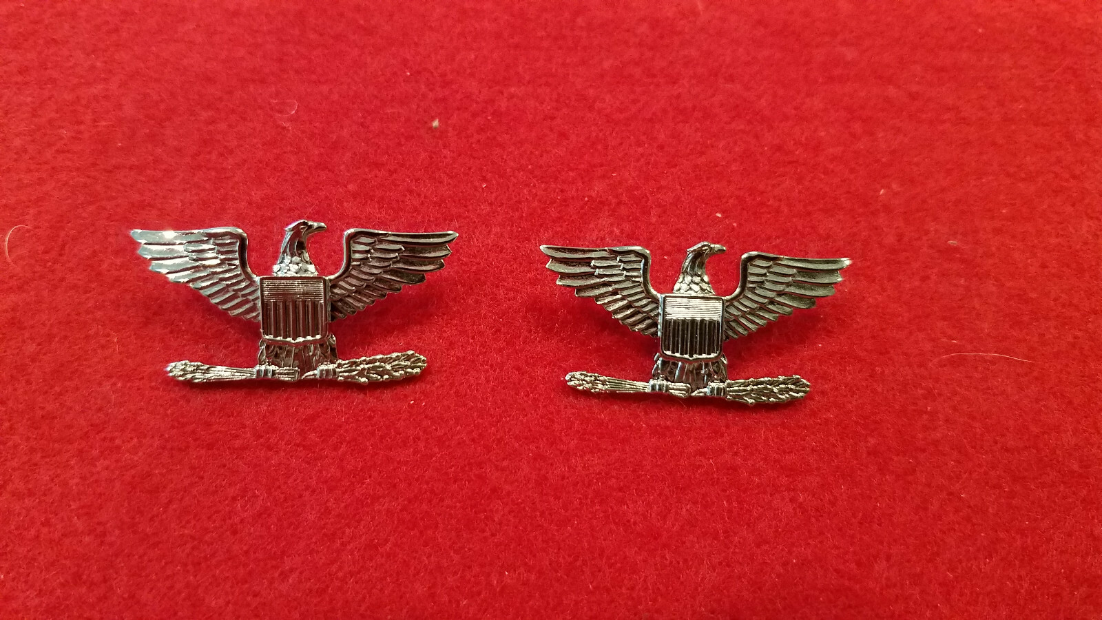 US ARMY COL COLONEL 0-6 rank uniform Badge Dress (Set of 2)