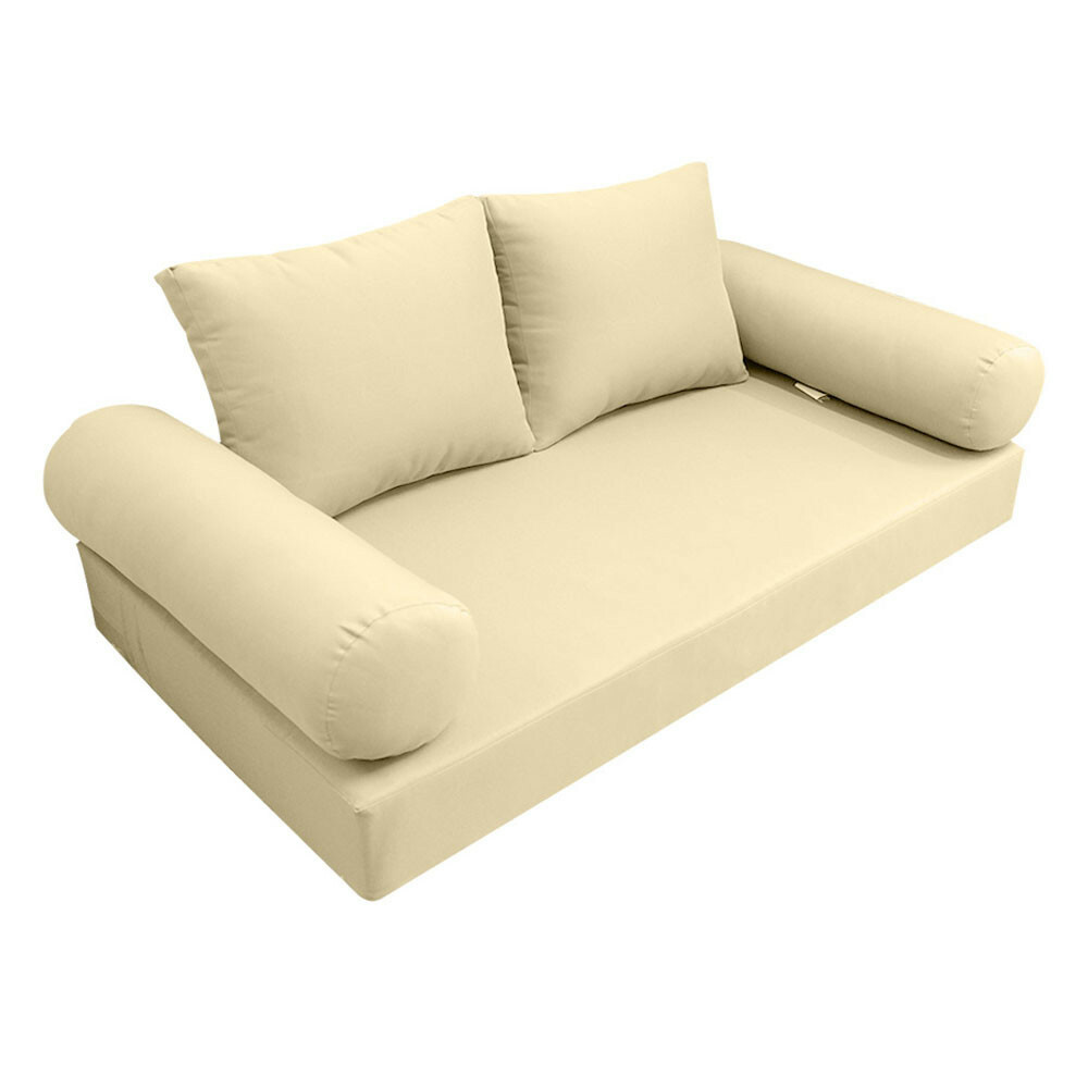 |SLIPCOVER ONLY|S1 Daybed Mattress Bolster Backrest Covers Knife Edge Twin AD103