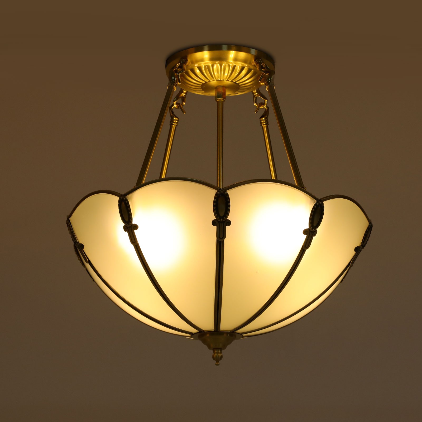 Retro Pendant Lamp 110V Hanging Chandelier 4 Lights Antique Style Pendant Light