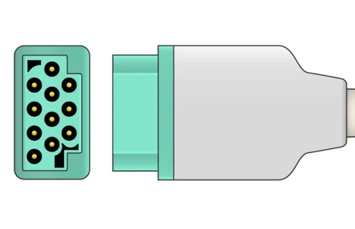 GE Dash Models Compatible Direct-Connect EKG Cable Snap -Ships Same Day