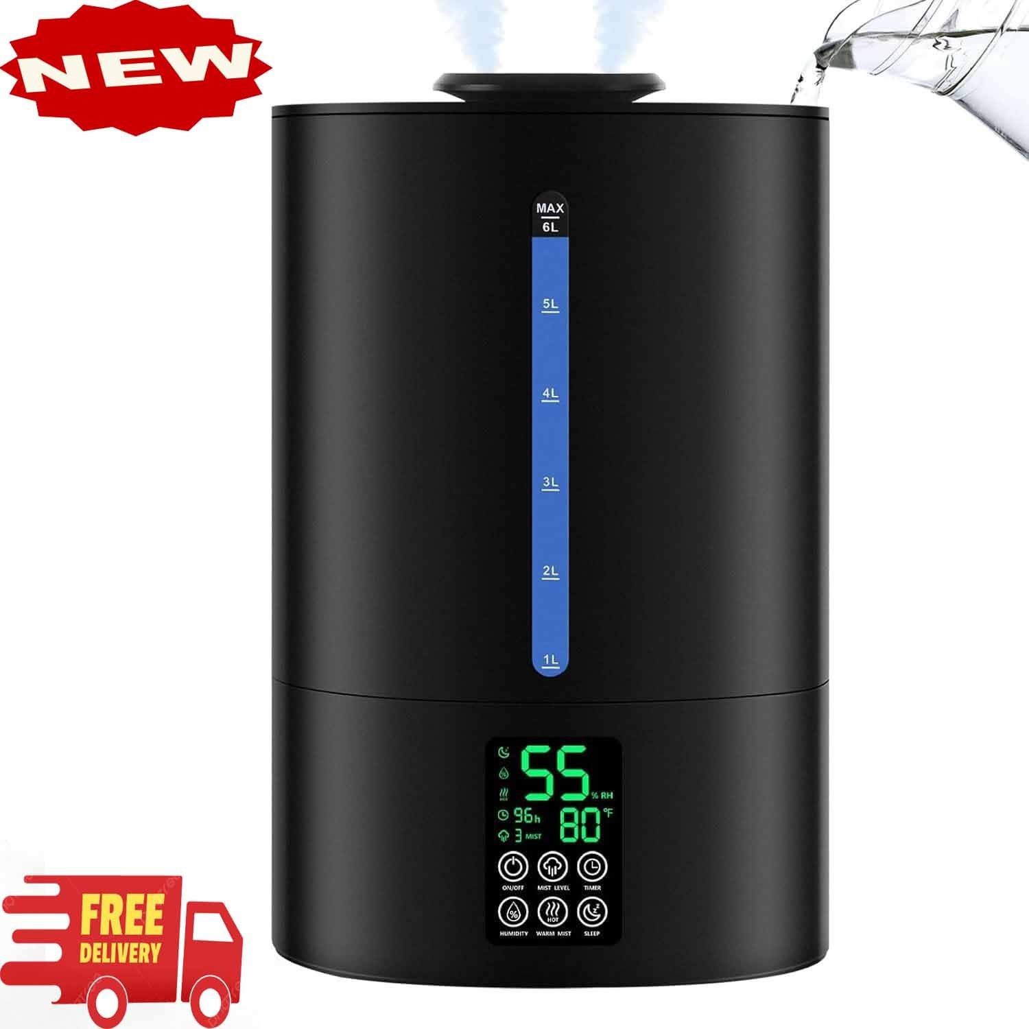Humidificador de 6 litros para dormitorio, habitación grande, hogar. Humidificad
