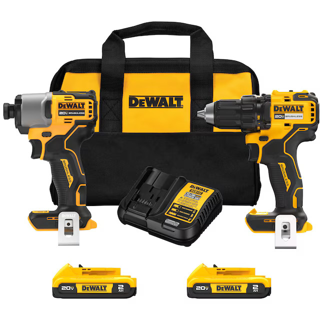 DEWALT DCK227D2 20V MAX 2-Tool Brushless Power Tool Combo Kit 2-Batteries