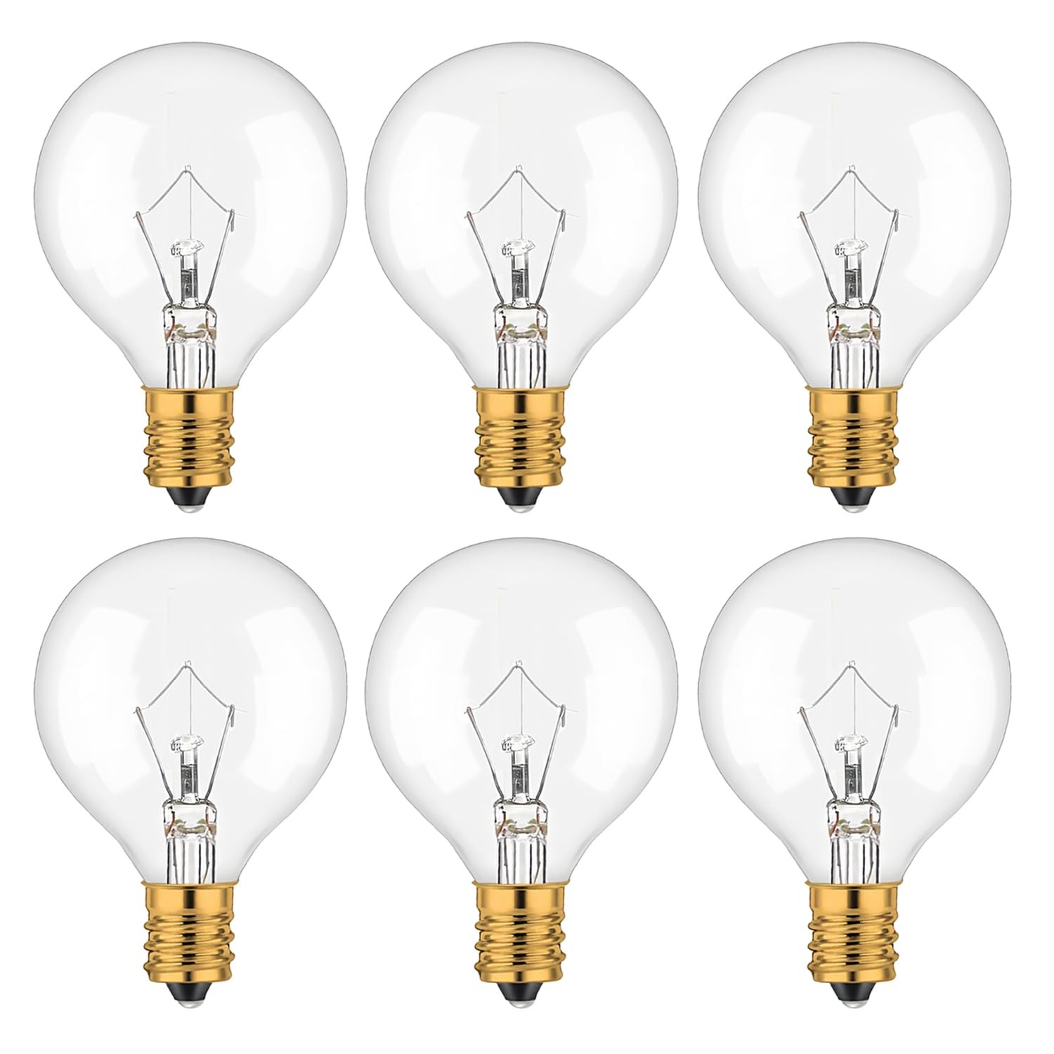 WokHok Wax Warmer Light Bulbs, 40 Watt Bulbs for Full Size Clear Glass
