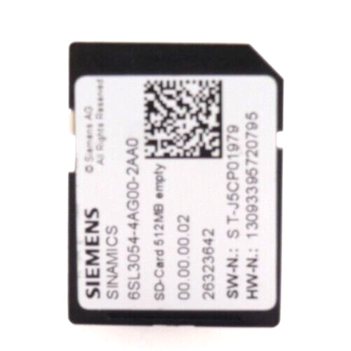 Siemens SINAMICS SD Card 512MB 6SL3 054-4AG00-2AA0 | 6SL3054-4AG00-2AA0