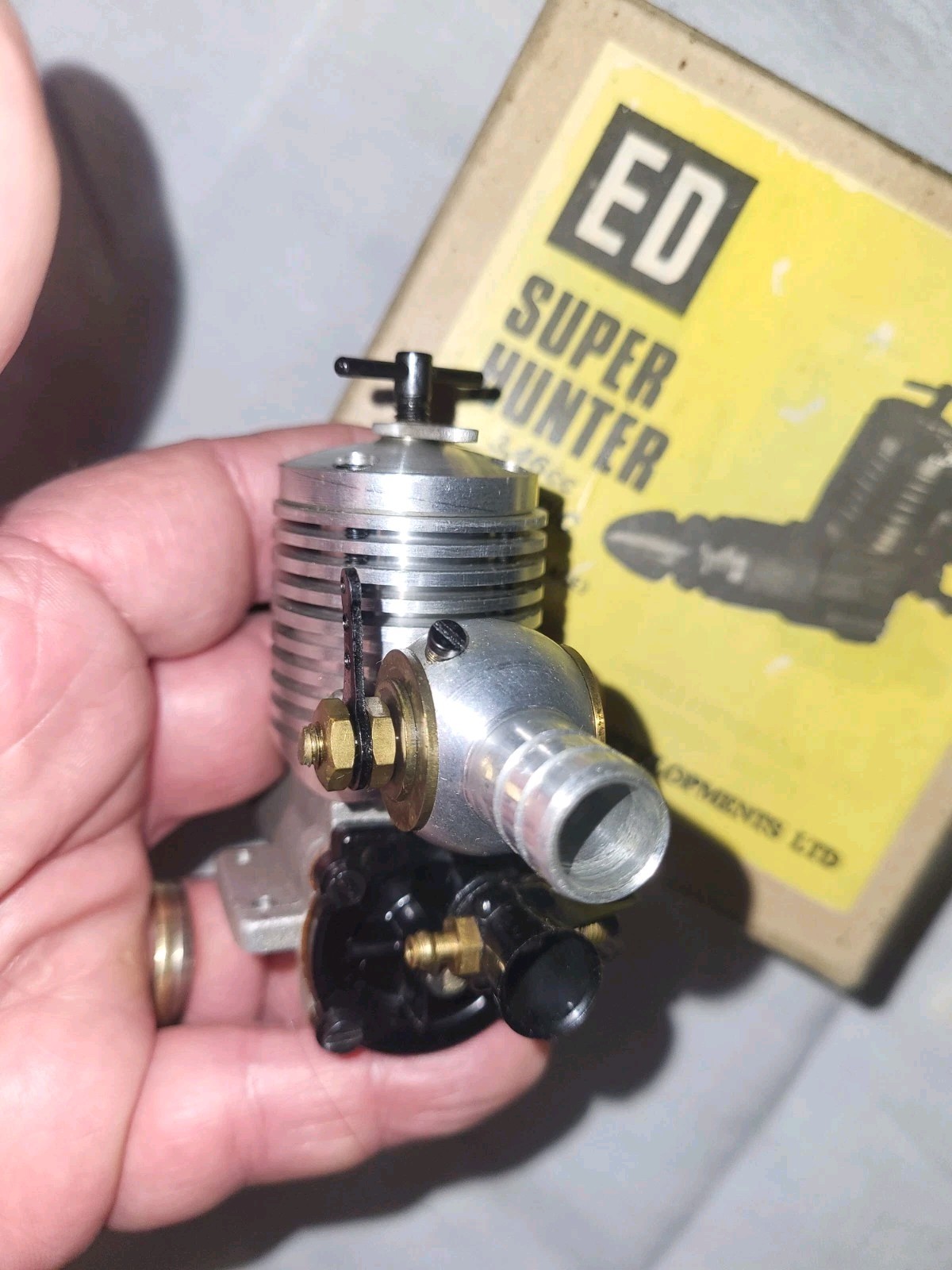 Rare E.D. Engine SUPER HUNTER 3.46cc A/C R/C - Vintage Model Engine Collection