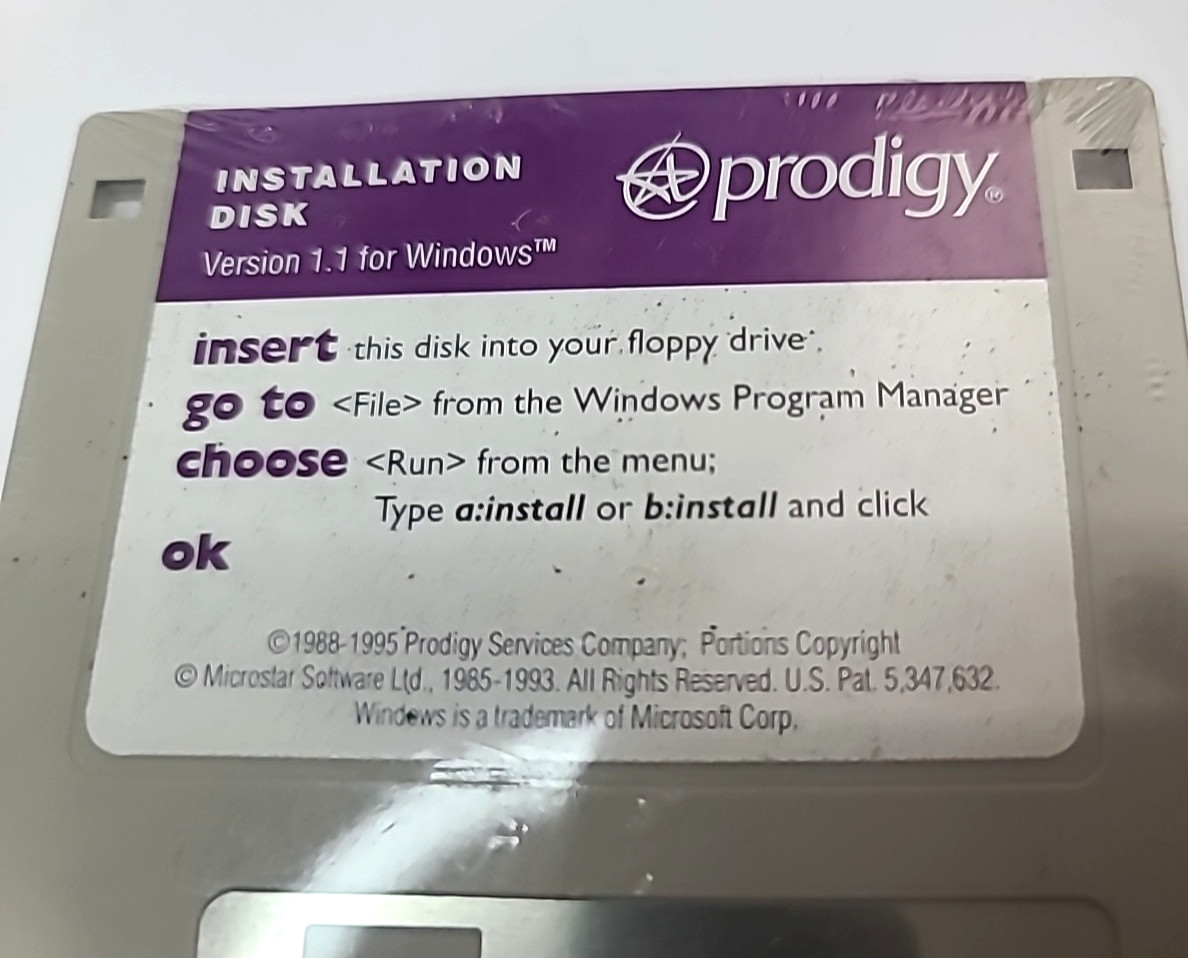 Prodigy Installation Disk Version 1.1 for Windows - NEW SEALED