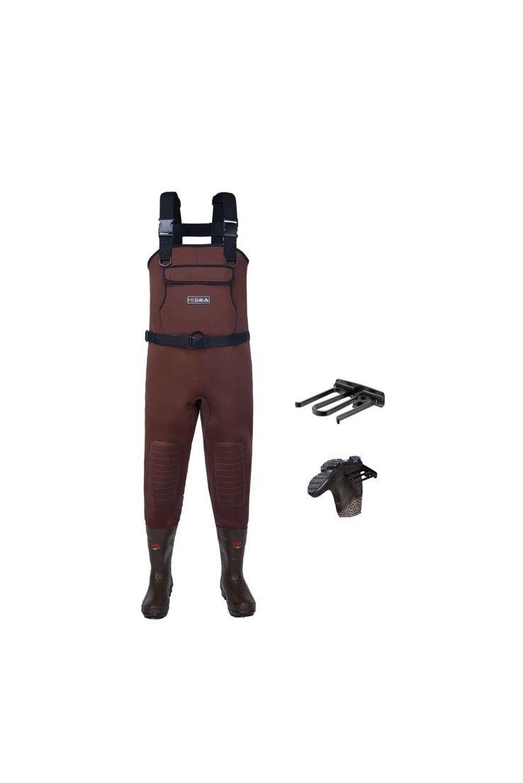 HISEA Neoprene Fishing Chest Waders Fishing & Hunting Wader, Size 6