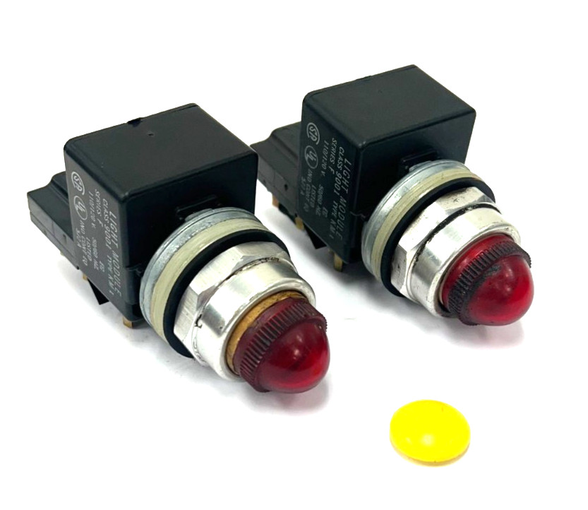SQUARE D TYPE KM1 INDUSTRIAL LIGHT MODULE SWITCH SER F 110/120V 50/60HZ LOT OF 2