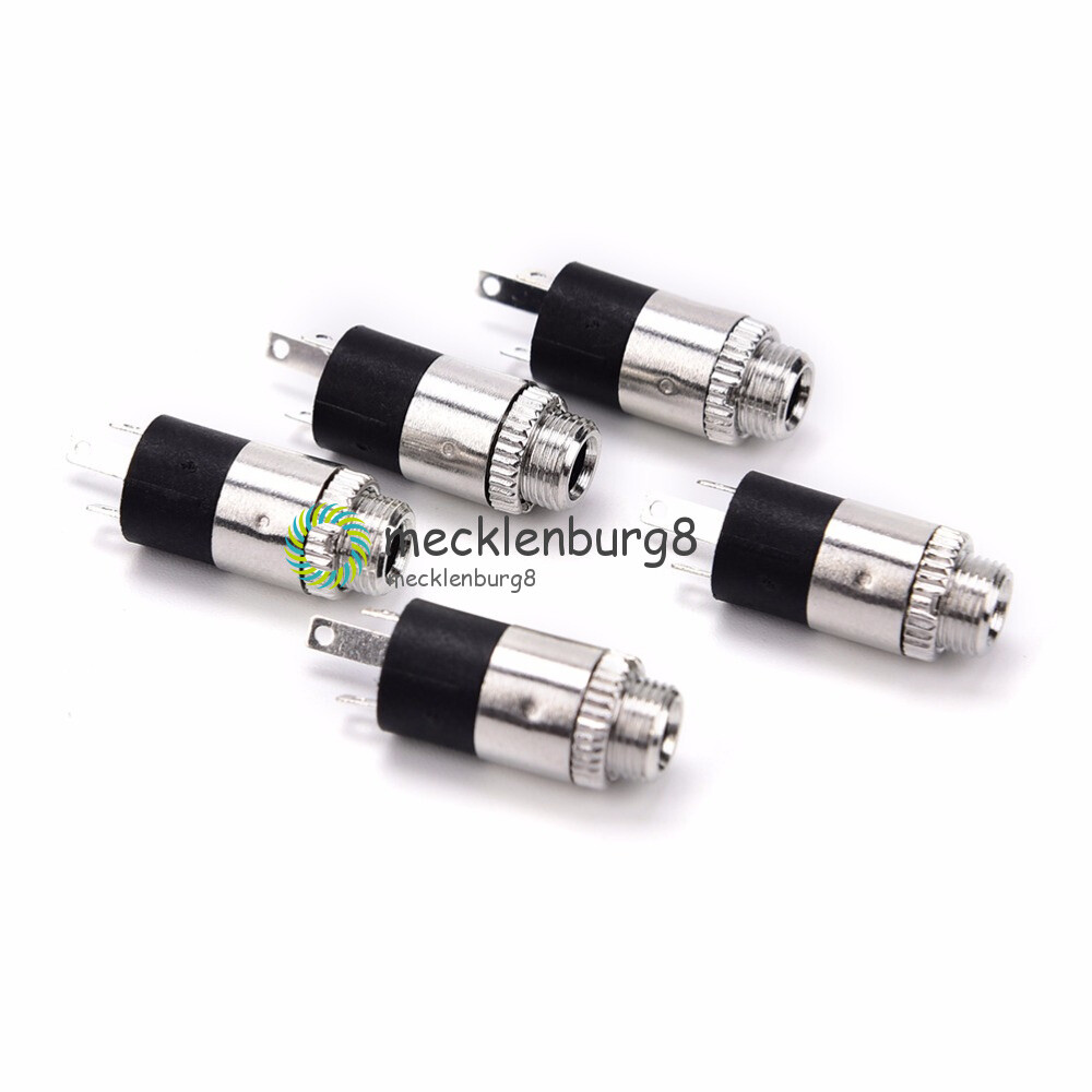 10pcs X PJ-392 3Pin 3.5mm Stereo Headphone Audio Jack Socket Plug With Nut M8