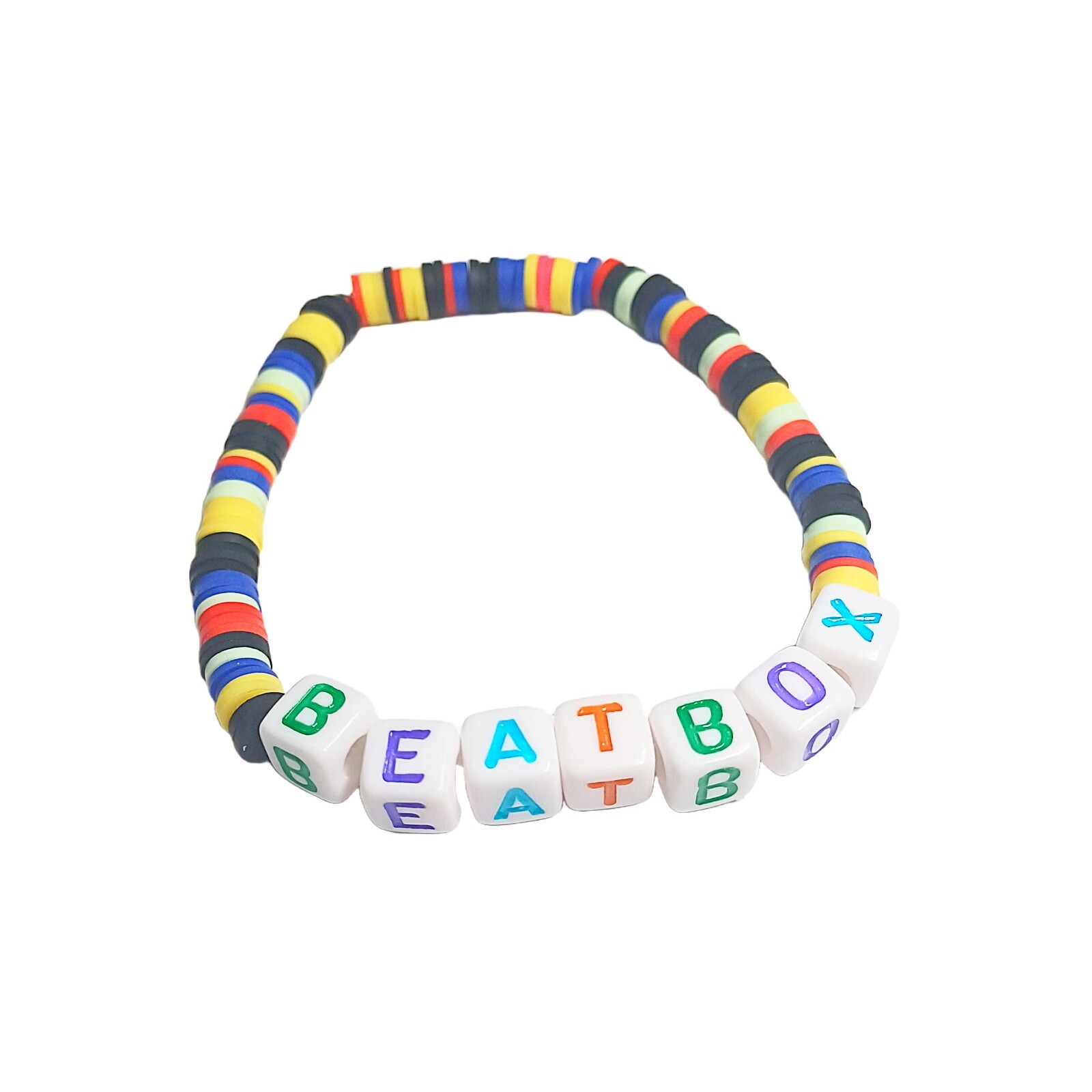 Multi-Colored Disc Beads Bracelet-Beatbox